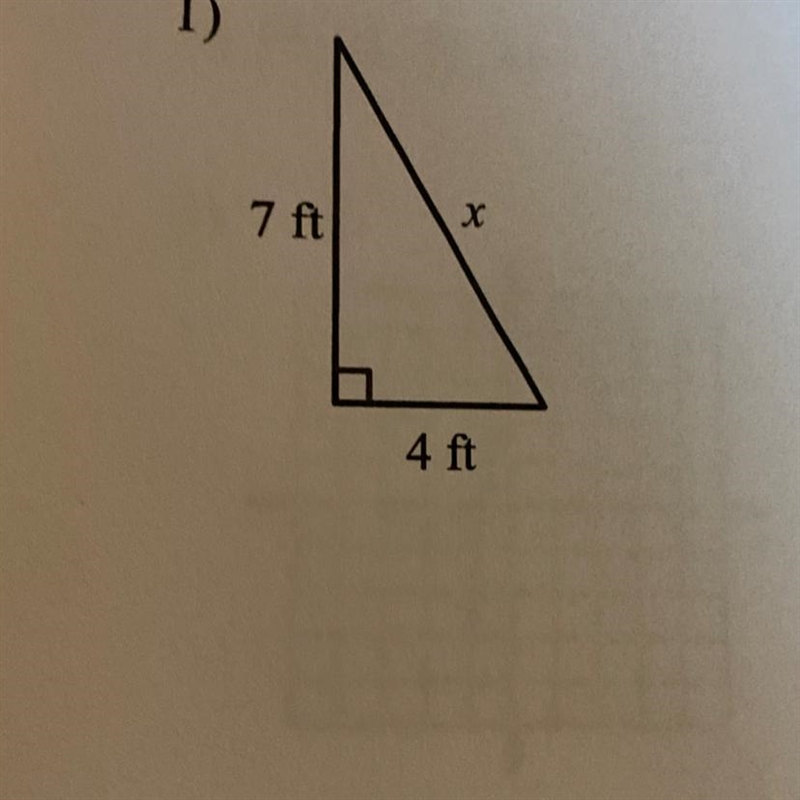 Find the missing side of each triangle. love your answers in simplest radical form-example-1