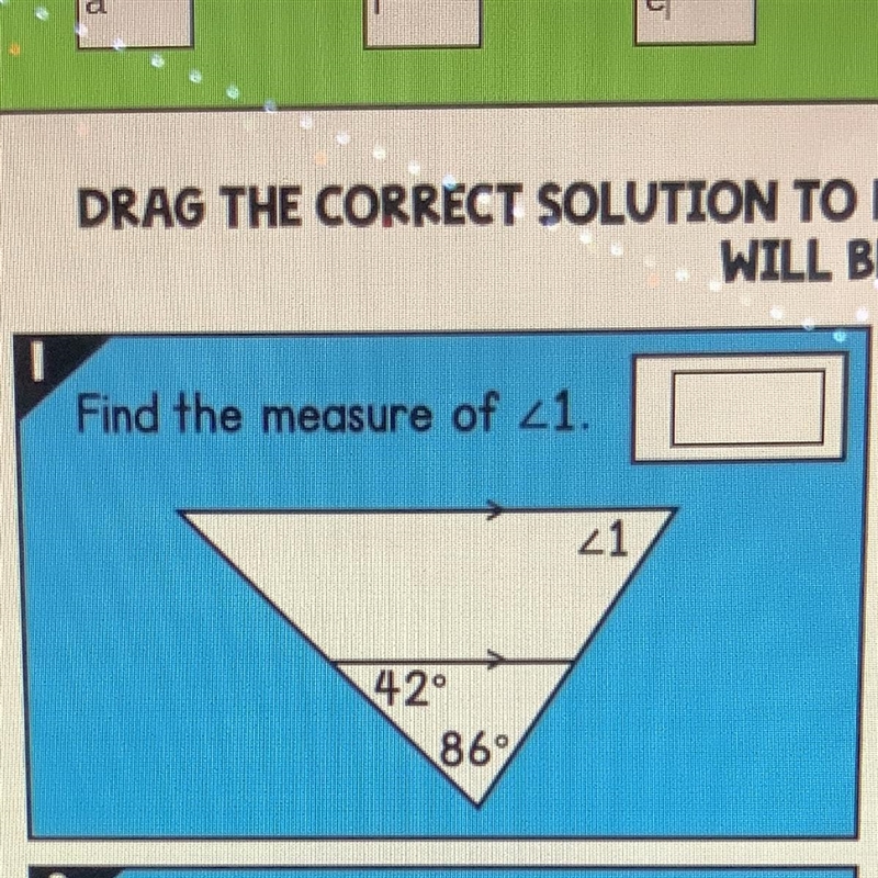 B Find the measure of 21. 21 42° 86-example-1