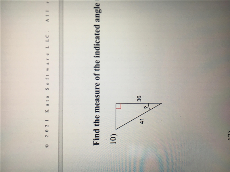 Find the measure of the indicated angle. Need help and also need explanation, THANK-example-1