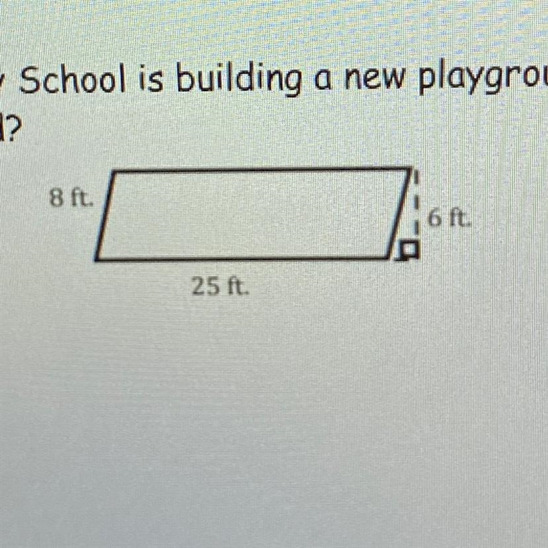 Eaglecrest Elementary school is building a new playground. What is the area of the-example-1