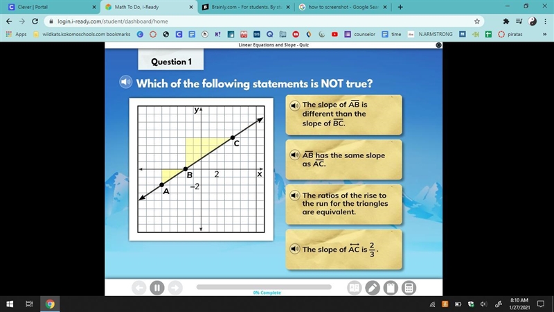 Graph: Which of the statements are NOT true.-example-1