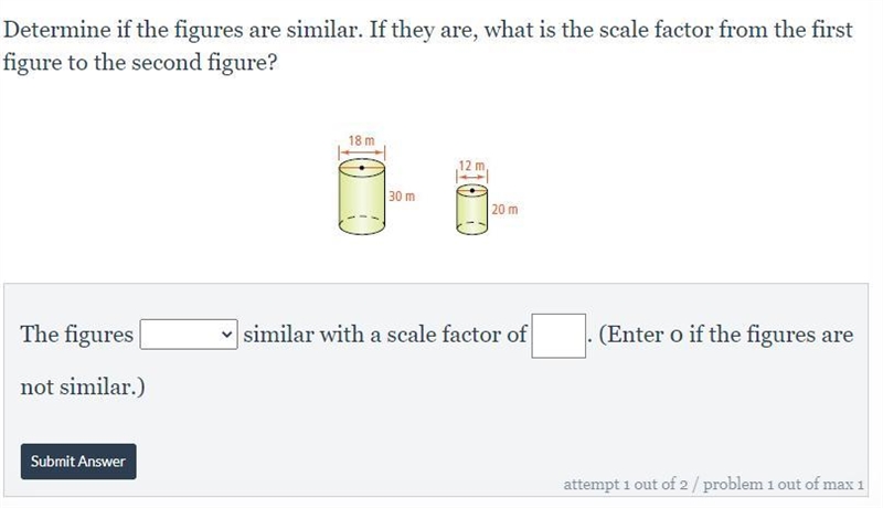 Determine if the figures are similar. If they are, what is the scale factor from the-example-1