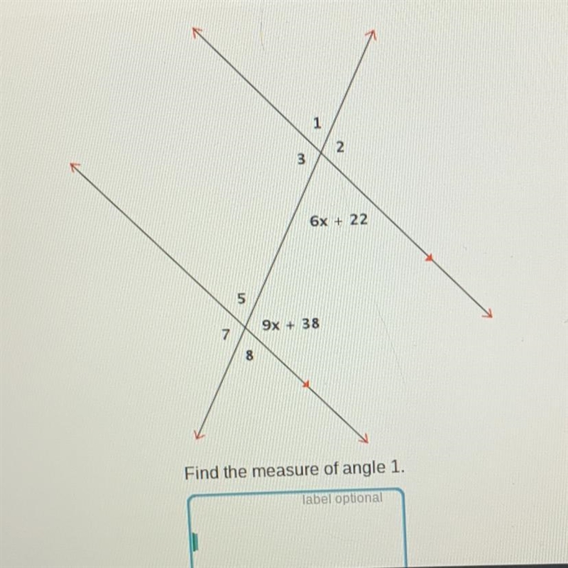 Find the measure of angle 1-example-1