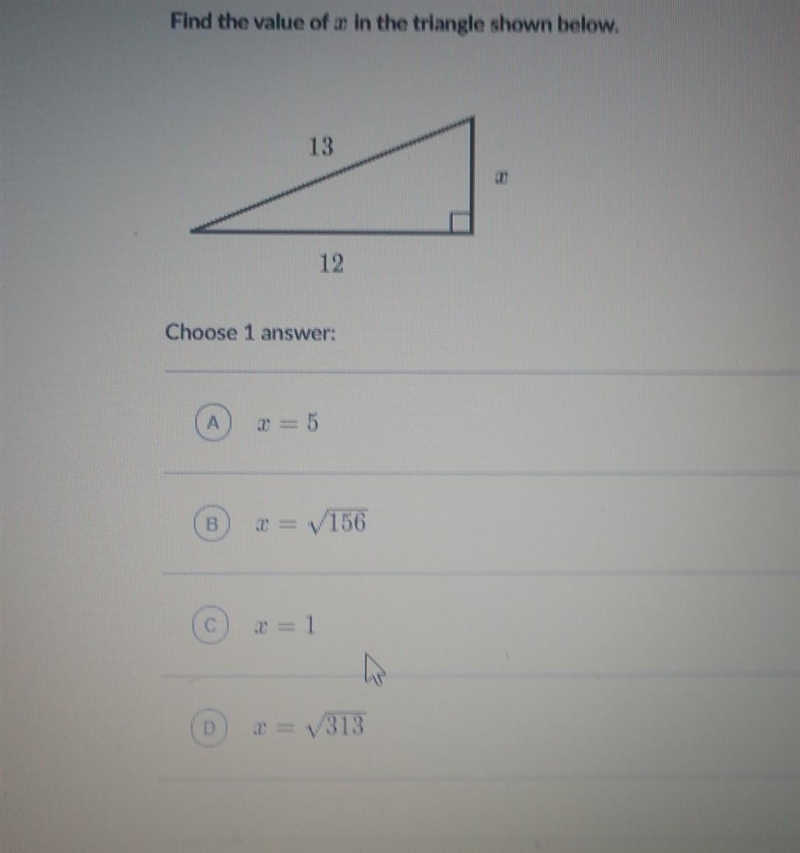 Find value of x in the triangle​-example-1