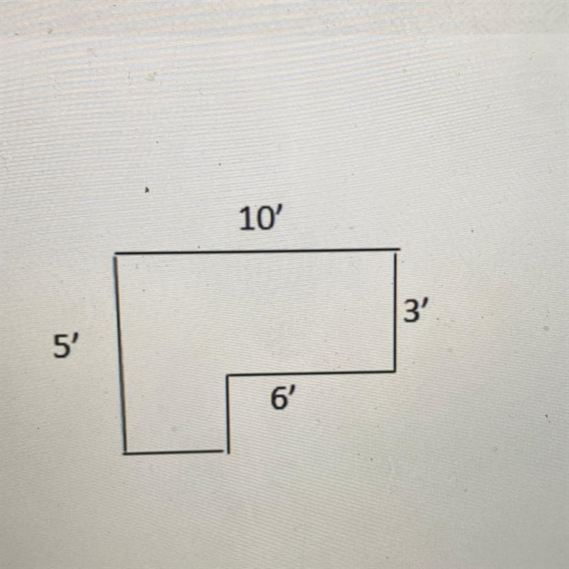 Find the area of the figure. A. 50 ft^2 B. 41 ft^2 C. 42 ft^2 D. 38 ft^2-example-1