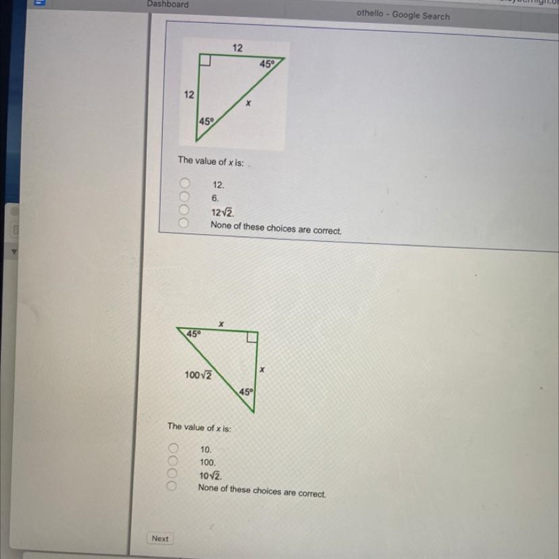 Please help- What is the value of X ?-example-1