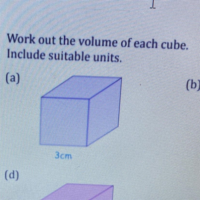 What is the volume of a cuboid with just 3cm labelled-example-1