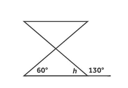 What is the measurement, in degrees, of angle h?-example-1