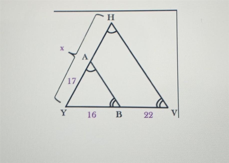 Fin the value of x inthe figure below ​-example-1