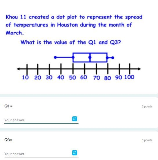 Khou 11 created a dot plot to represent the spread of temperatures in Houston during-example-1