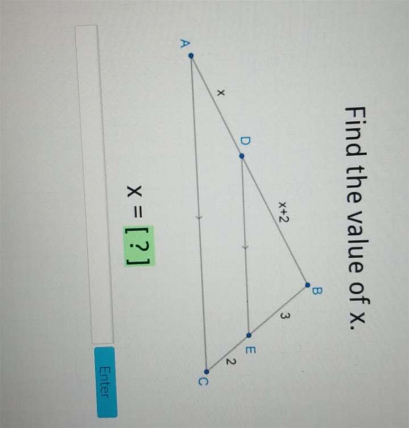 Find the value of x. pls and thank you quickly-example-1