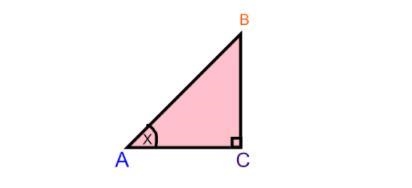 Using the right triangle below. What is the name for side AB? A) Hypotenuse B) Adjacent-example-1