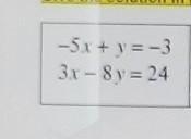 Solve each system of equations using the substitution method Give the solution in-example-1