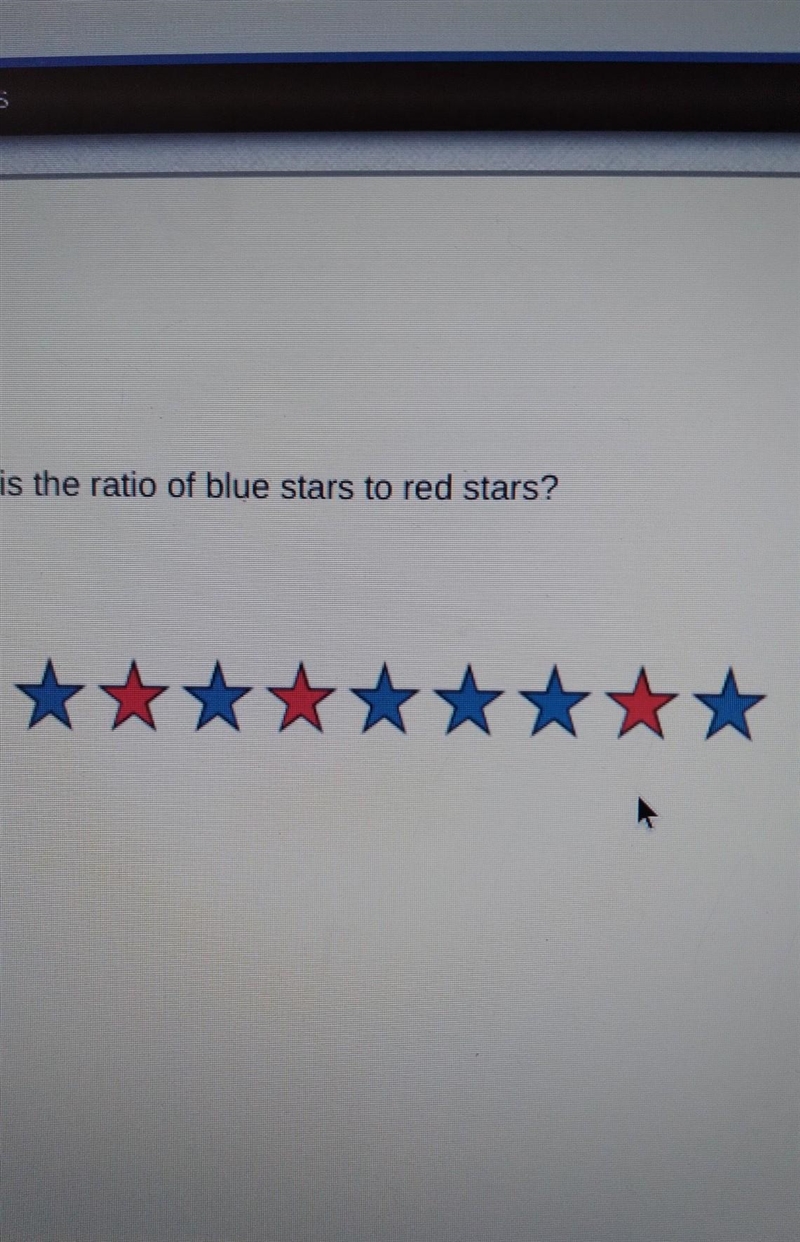 What is the ratio of blue stars to red stars? ​-example-1