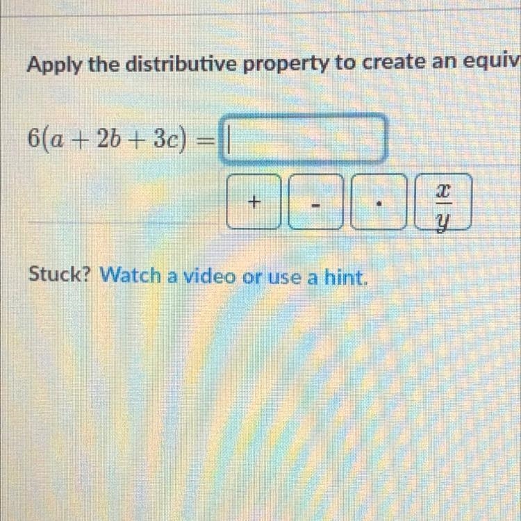 Plz helppppppppp It’s distributive property-example-1