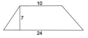 Find the area of this trapezoid. Area = _______ square units. Round to the nearest-example-1