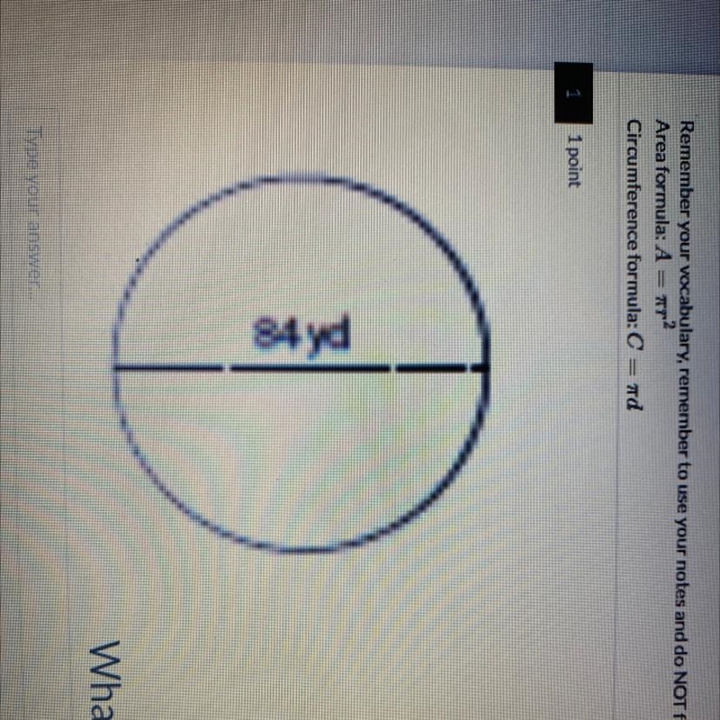 What is the circumference of the following circle?-example-1