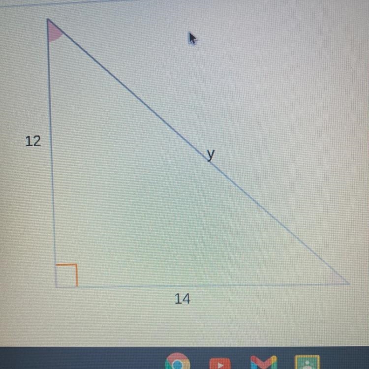 Use the Pythagorean theorem to find y.-example-1