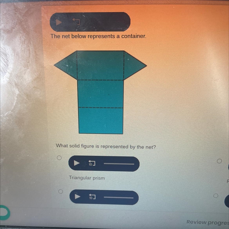 The net below represents a container. What solid figure is represented by the net-example-1