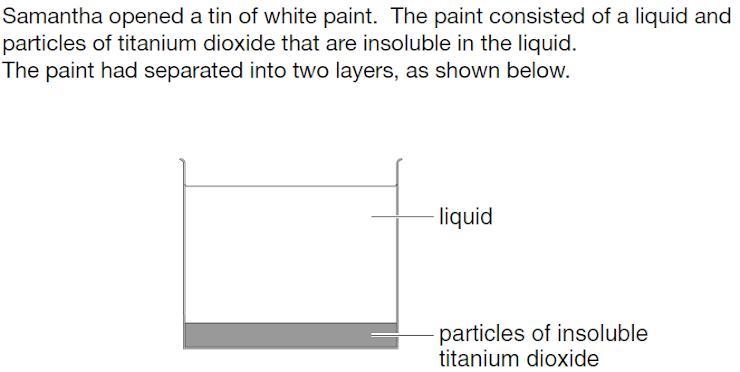 Look at the information below, decide what type of substance the paint is. ANSWER-example-1