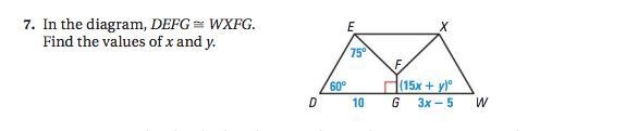 Help me find X and Y for Geometry. Please and Thank you. REWARD 55 points-example-1