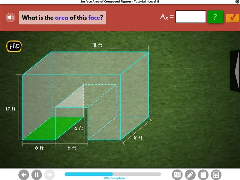 What is the area of this face?-example-1