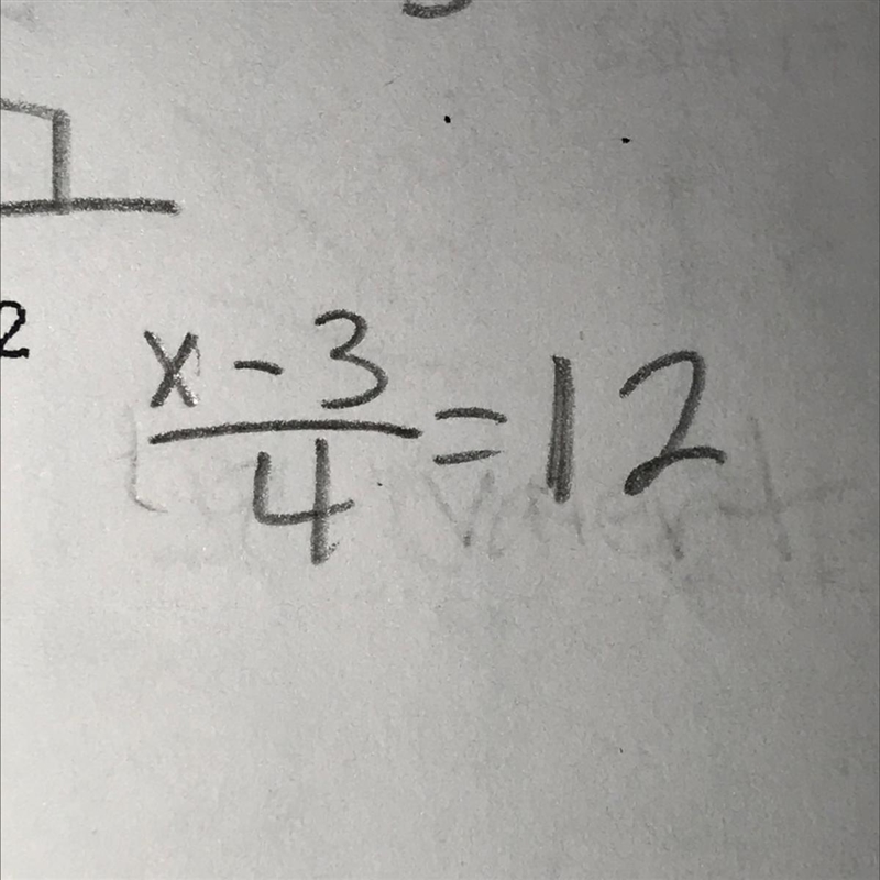 What are the properties used to convert in the equation x-3/4=12-example-1