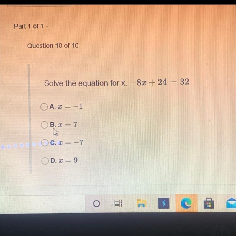 Solve the equation for x:-example-1