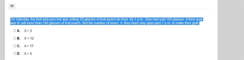 On Saturday, the fruit and juice bar was selling 20 glasses of fruit punch an hour-example-1