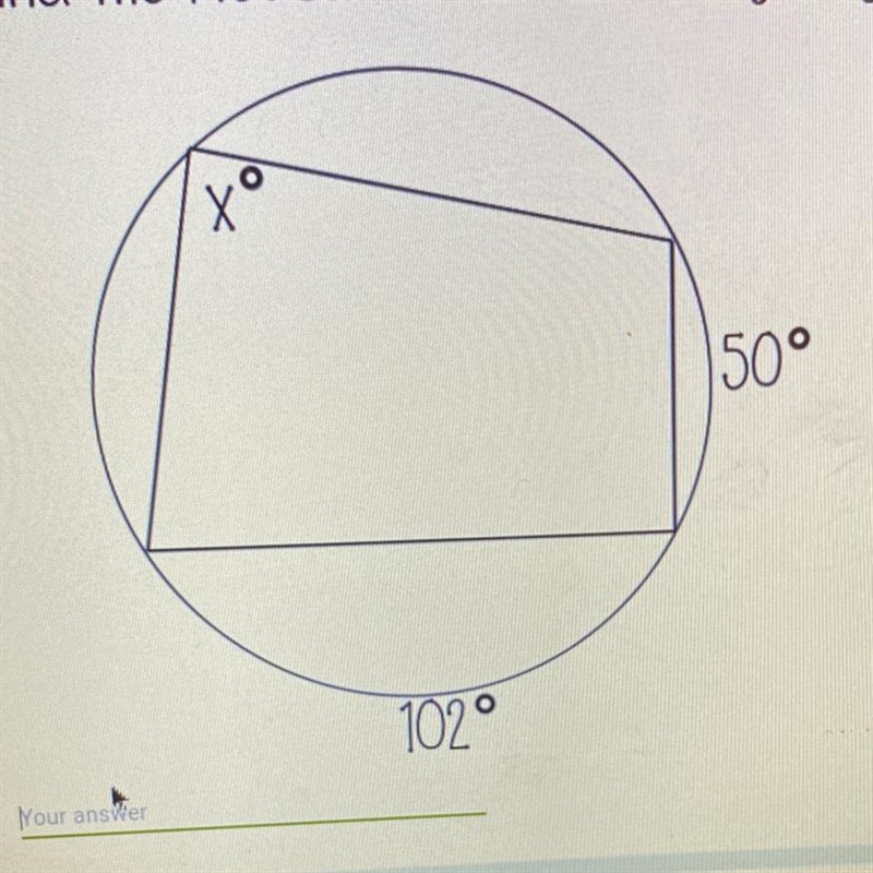 Find the measure of the missing angle.-example-1