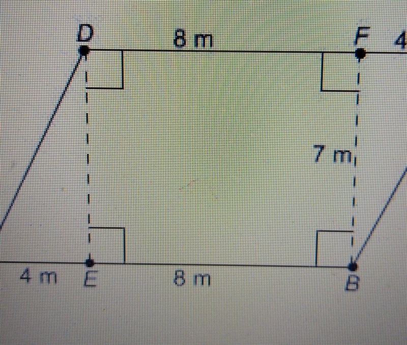 What is the area of this parallelogram A) 28m^2 B) 56m^2 C) 84m^2 D) 120m^2​-example-1