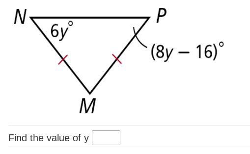 Find the value of Y - triangle measurments-example-1