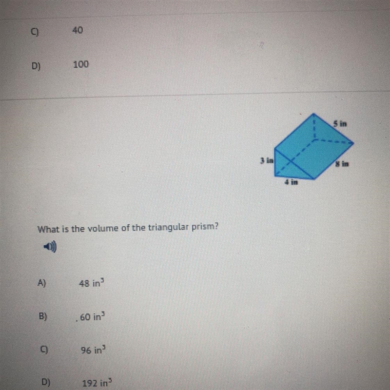 What is the volume of the triangular prism?-example-1