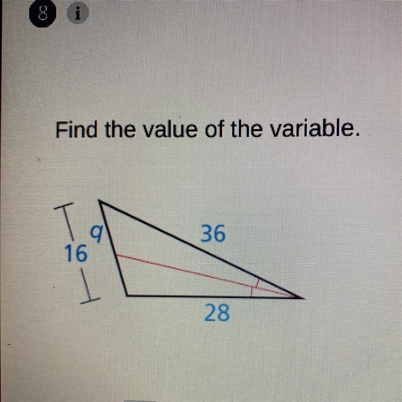 PLEASE HELP!!! Find the value of the variable.-example-1