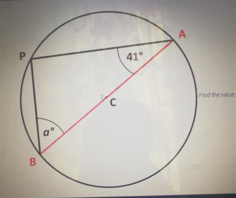 PLZ QUICKLY SOMEONE ANSWER the question is find value of a​-example-1