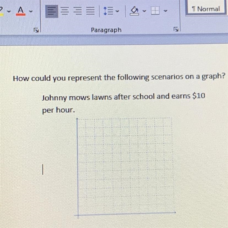 How could you represent the following scenarios on a graph ? Johnny mows lawns after-example-1