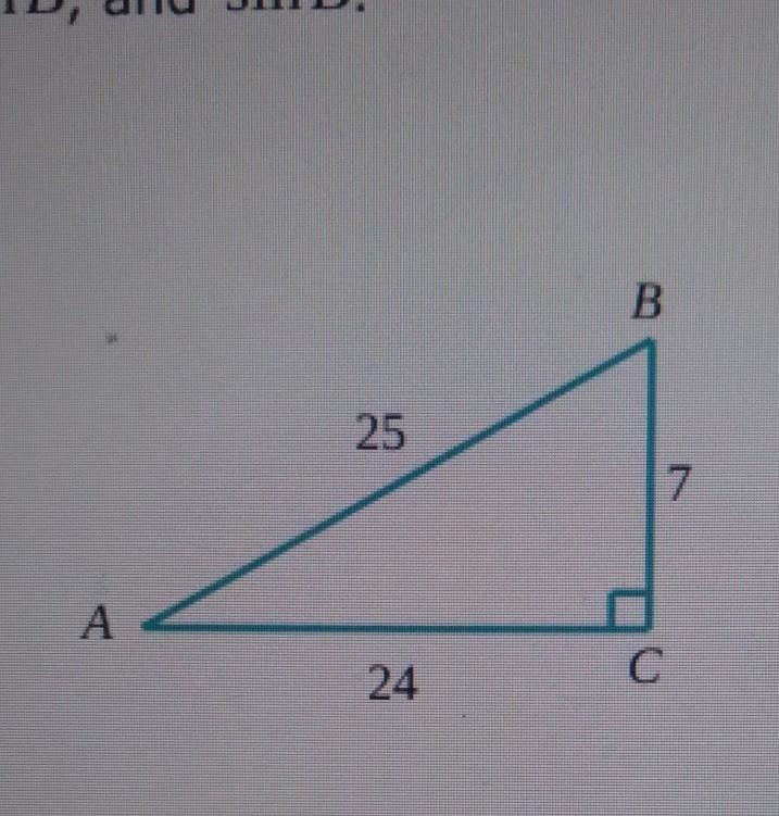 Cos B = tan B = sin B =​-example-1