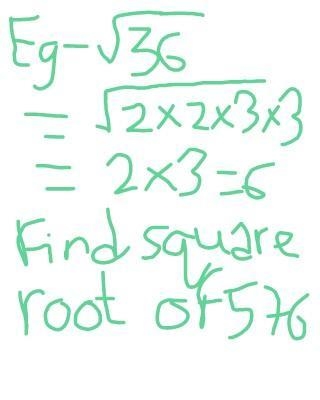 Square root of 576 with process​-example-1