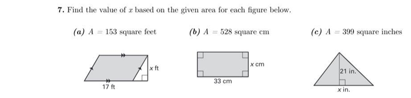 I need help with letter C, find the area-example-1