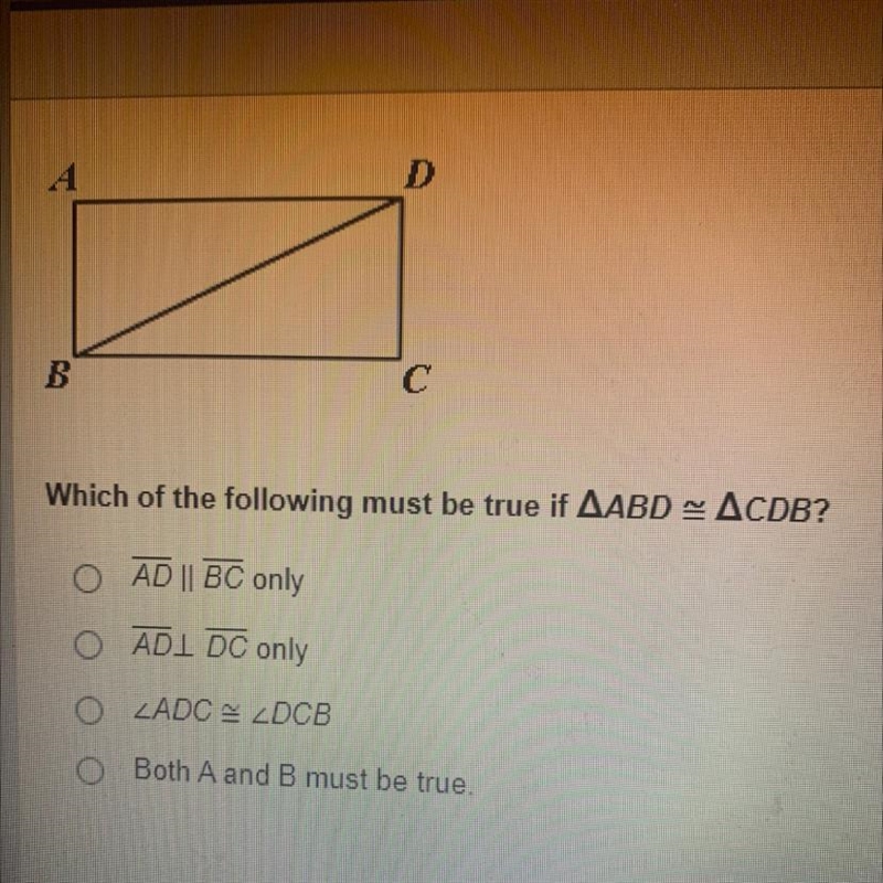 Which of the following must be true if AABD ~ ACDB? Help me please-example-1