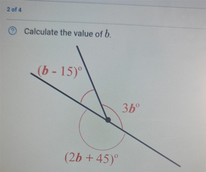 Calculate the value of b. (b-15) 3b° (2b + 45° Diagram not drawn accurately​-example-1