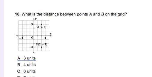 What is the distance between a and b on the grid-example-1