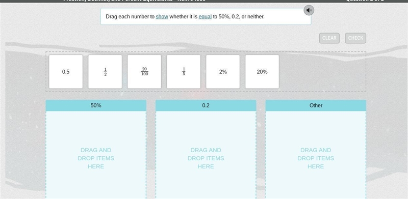 Drag each number to show whether it is equal to 50% , 0.2 , or neither-example-1