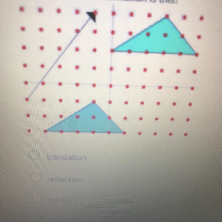 Question 1 (1 point) The transformation shown here maps each point on the preimage-example-1