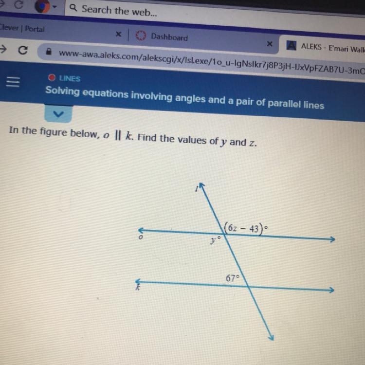 Find the values of z and y . PLSSSS I NEED HELP ASAP-example-1