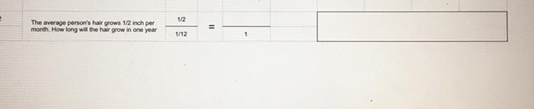The average persons hair grows 1/2 inch per month. How long will the hair grow in-example-1
