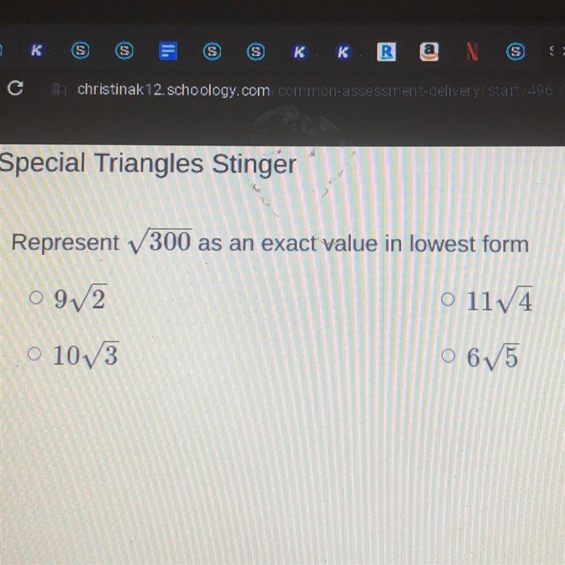 Represent 300 as an exact value in lowest form 0912 o 11/4 O 1073 0 65-example-1