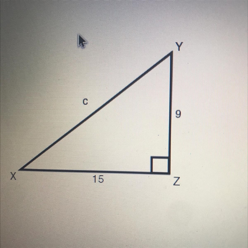 Given the following triangle. Find c A.18v17 B.6v17 C.3v34 D.12-example-1