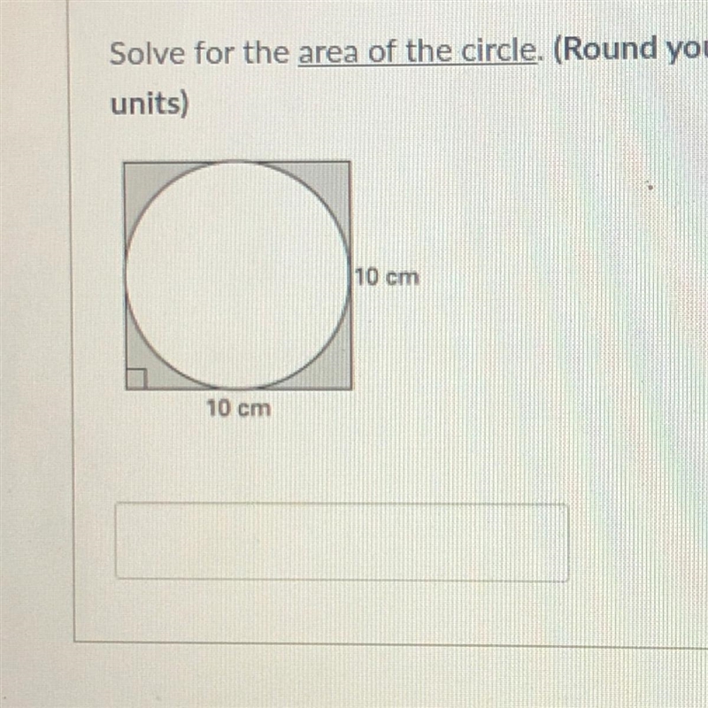 Solve the area of the circle.-example-1