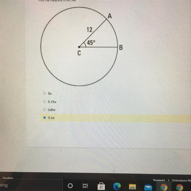 Find the measure of arc AB. ￼-example-1